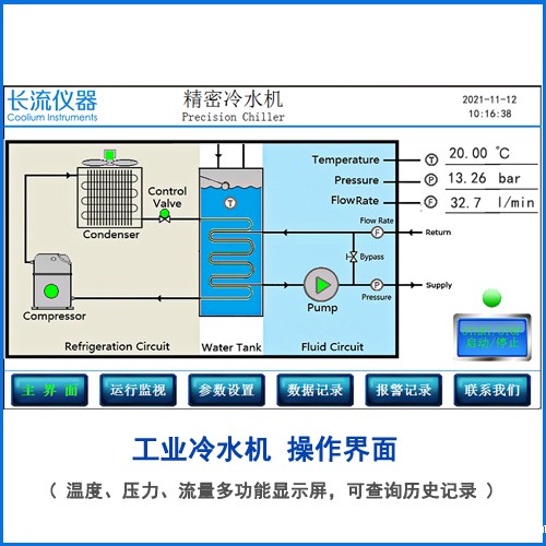 工业冷水机主界面