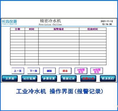 工业冷水机报警记录